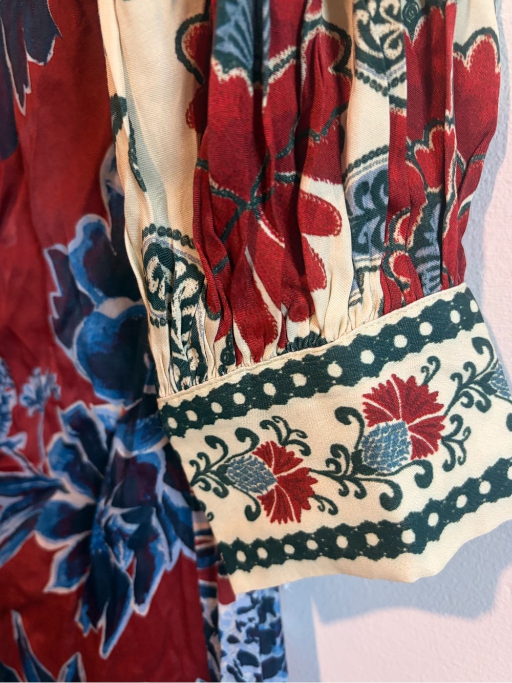 Farm Rio Anthropologie button front tie waist floral midi dress new with tags - Picture 5 of 7